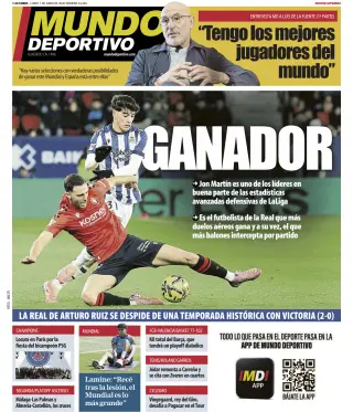 Portada de Mundo Deportivo (Gipuzkoa), 1 de junio de 2026