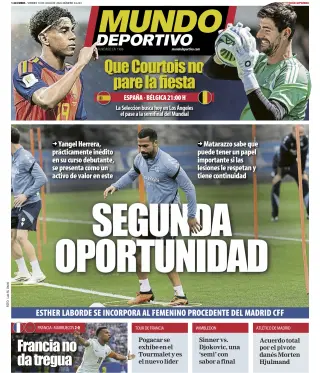 Portada de Mundo Deportivo (Gipuzkoa), 10 de julio de 2026