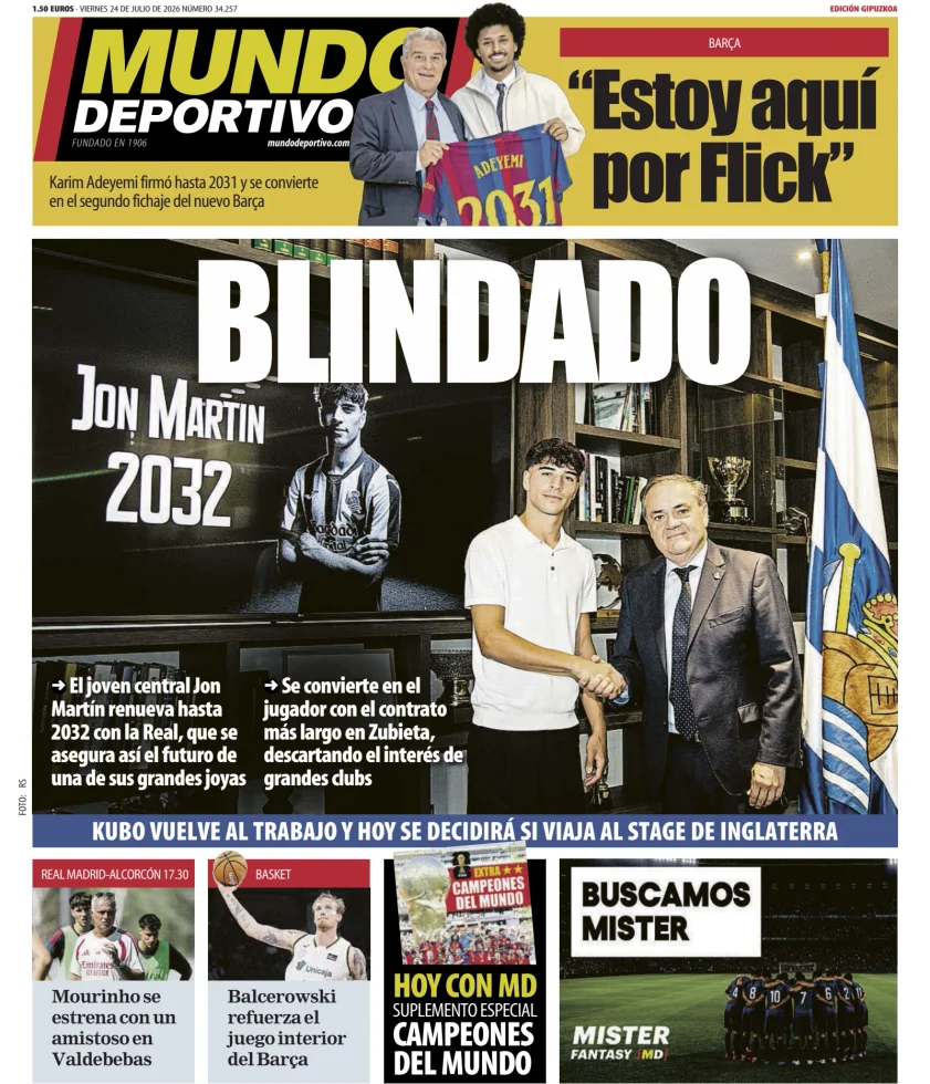 Portada de Mundo Deportivo (Gipuzkoa)