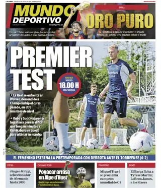 Portada de Mundo Deportivo (Gipuzkoa), 25 de julio de 2026