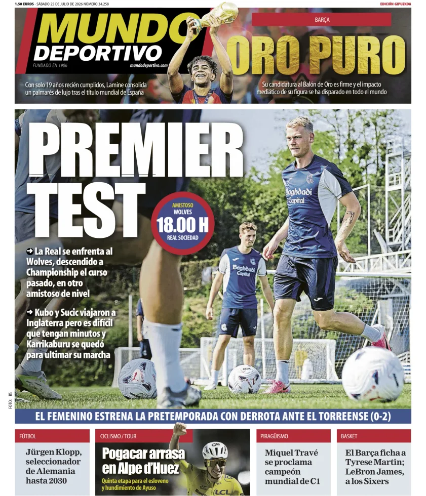 Portada de Mundo Deportivo (Gipuzkoa)