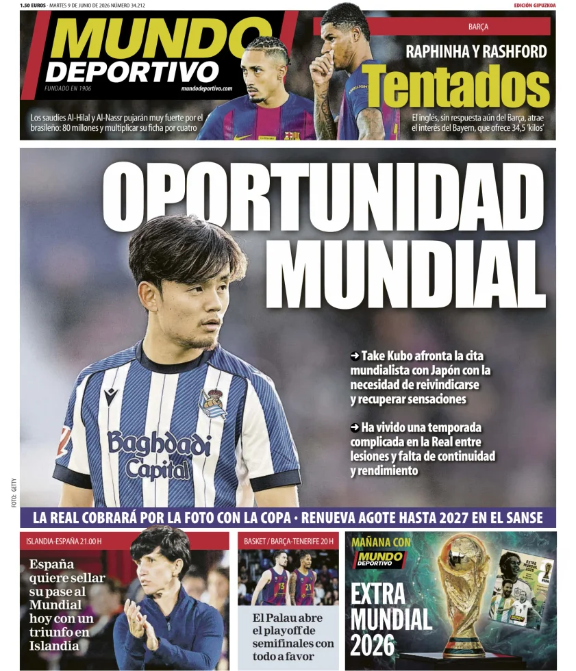 Portada de Mundo Deportivo (Gipuzkoa)