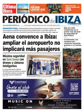 Portada de Periódico de Ibiza, 10 de julio de 2026
