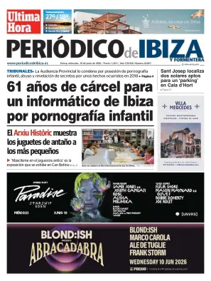 Portada de Periódico de Ibiza, 10 de junio de 2026