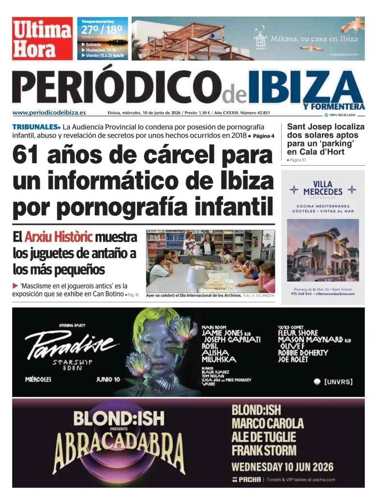 Portada de Periódico de Ibiza