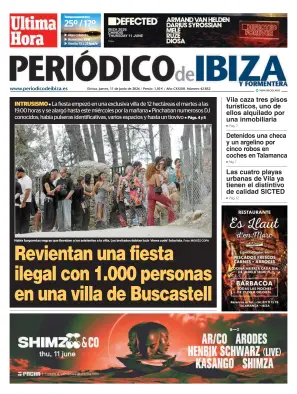 Portada de Periódico de Ibiza, 11 de junio de 2026