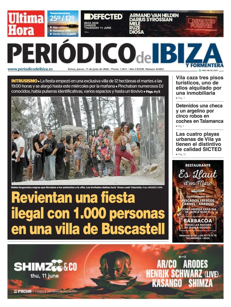 Portada de Periódico de Ibiza