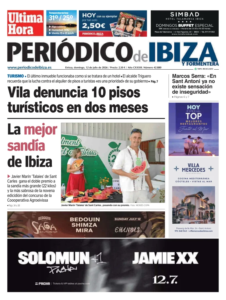 Portada de Periódico de Ibiza