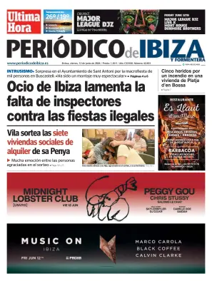 Portada de Periódico de Ibiza, 12 de junio de 2026