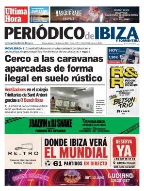 Portada de Periódico de Ibiza, 13 de junio de 2026