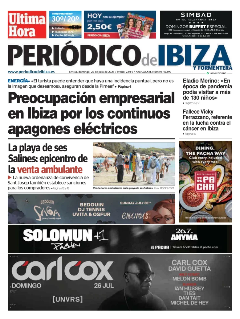 Portada de Periódico de Ibiza
