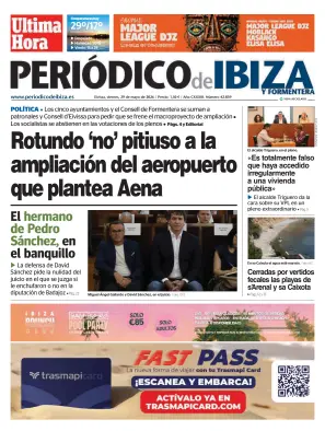 Portada de Periódico de Ibiza, 29 de mayo de 2026
