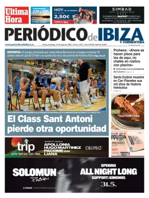 Portada de Periódico de Ibiza, 31 de mayo de 2026