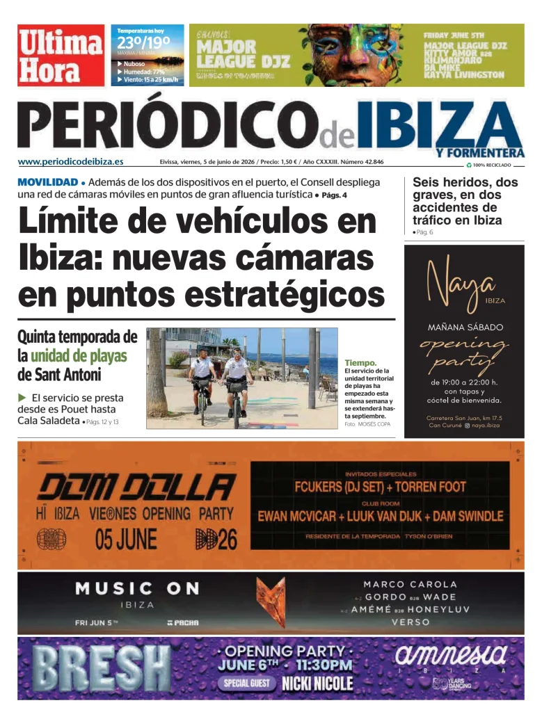 Portada de Periódico de Ibiza