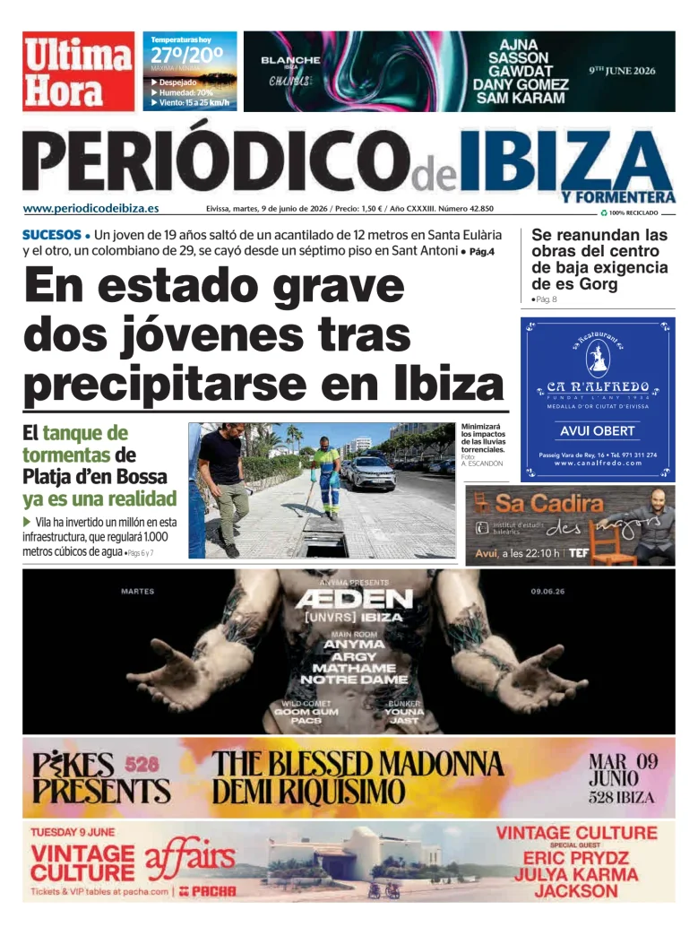 Portada de Periódico de Ibiza