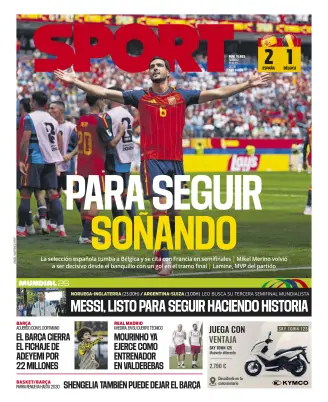Portada de Sport, 11 de julio de 2026