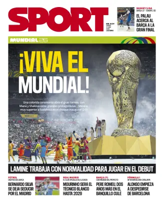 Portada de Sport, 12 de junio de 2026