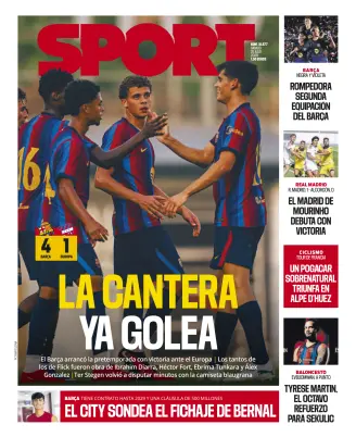Portada de Sport, 25 de julio de 2026