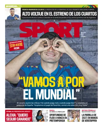 Portada de Sport, 9 de julio de 2026