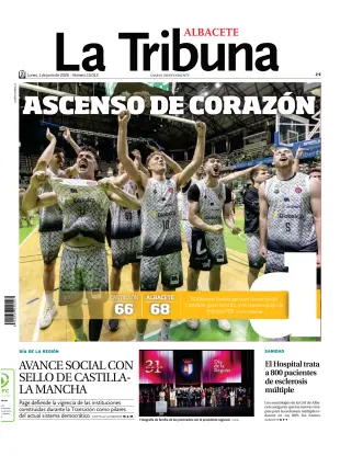 Portada de Tribuna de Albacete, 1 de junio de 2026