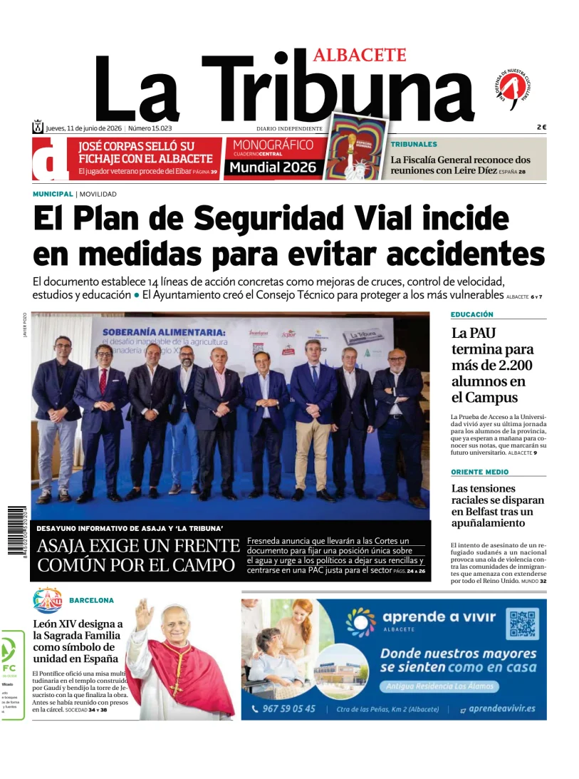 Portada de Tribuna de Albacete