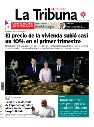 Portada de Tribuna de Albacete, 13 de junio de 2026