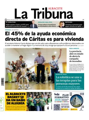 Portada de Tribuna de Albacete, 2 de junio de 2026