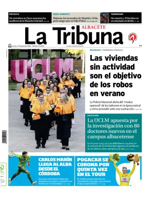 Portada de Tribuna de Albacete, 27 de julio de 2026