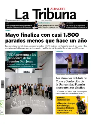 Portada de Tribuna de Albacete, 3 de junio de 2026