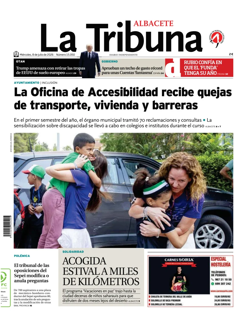 Portada de Tribuna de Albacete