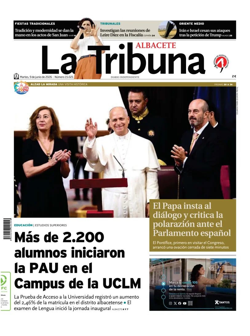 Portada de Tribuna de Albacete