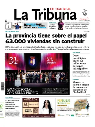 Portada de Tribuna de Ciudad Real, 1 de junio de 2026