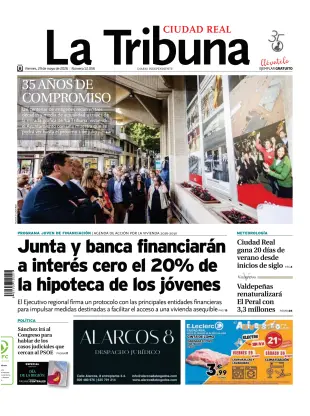 Portada de Tribuna de Ciudad Real, 29 de mayo de 2026
