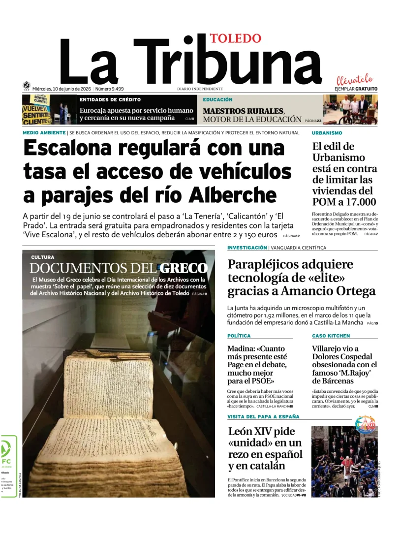 Portada de Tribuna de Toledo