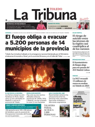 Portada de Tribuna de Toledo, 27 de julio de 2026