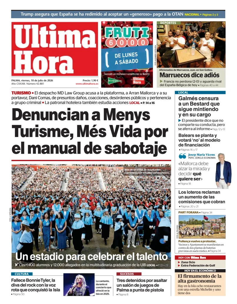 Portada de Ultima Hora