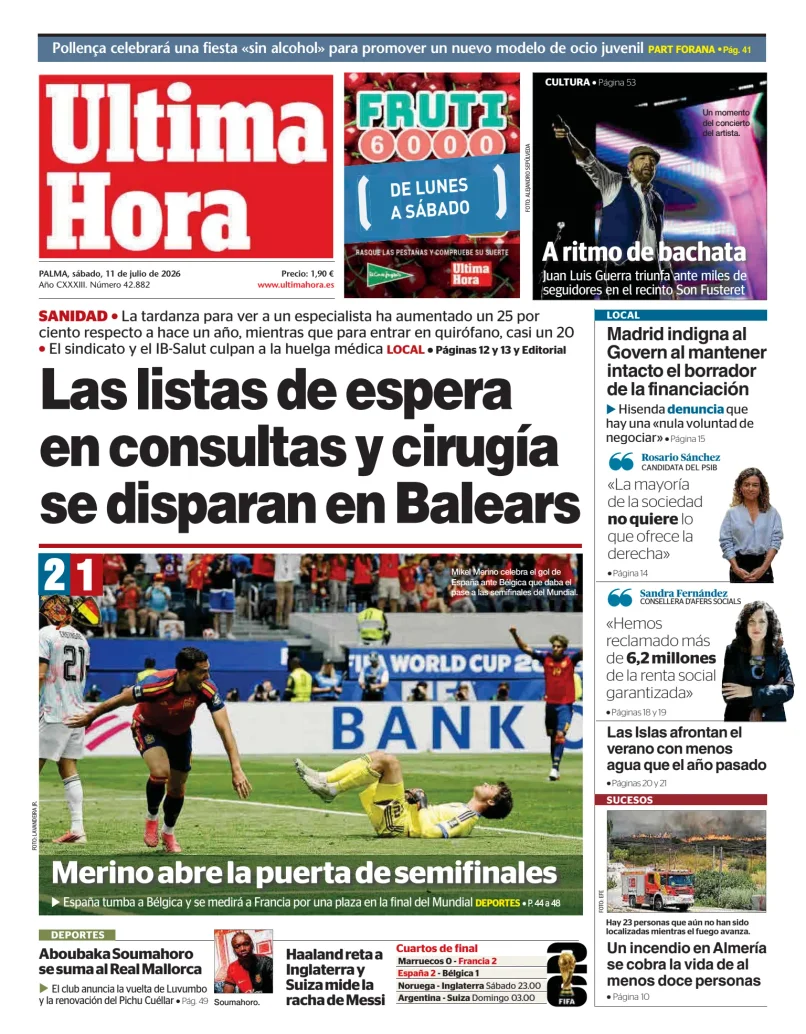 Portada de Ultima Hora