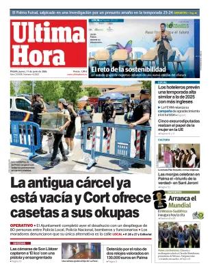 Portada de Ultima Hora, 11 de junio de 2026