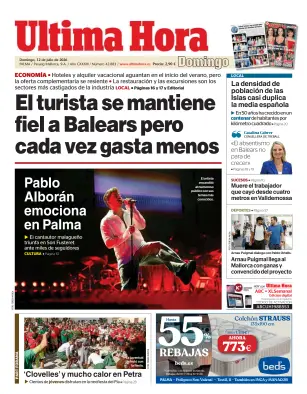 Portada de Ultima Hora, 12 de julio de 2026