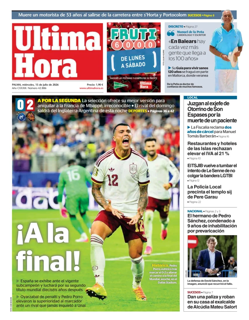 Ultima Hora — 15/07