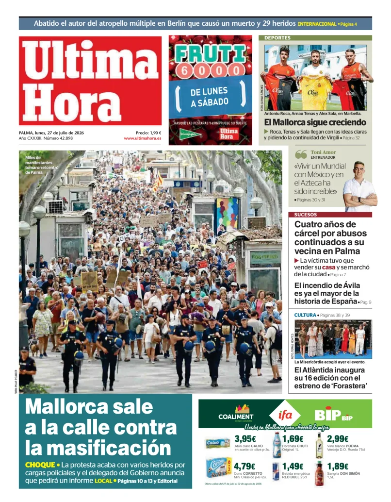 Portada de Ultima Hora
