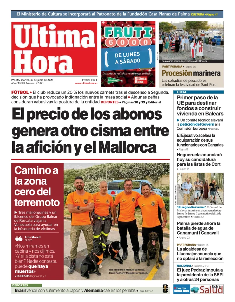 Ultima Hora — 30/06