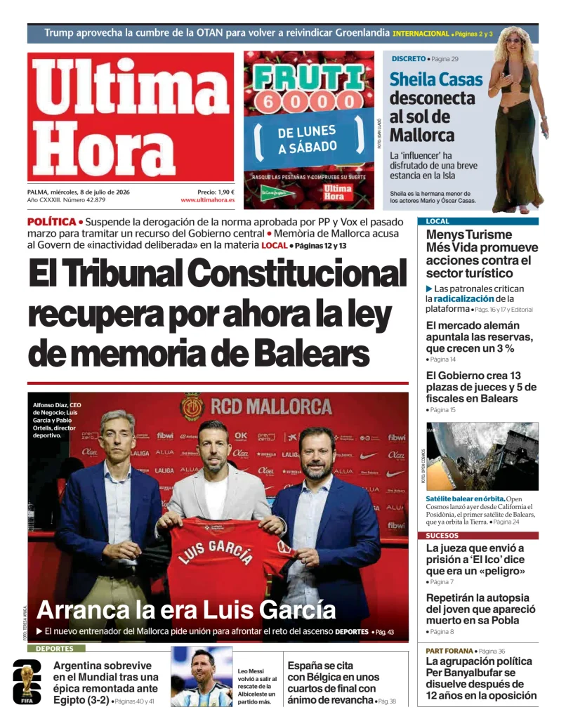 Portada de Ultima Hora