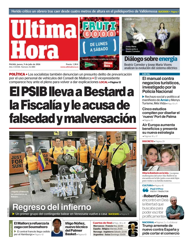 Portada de Ultima Hora